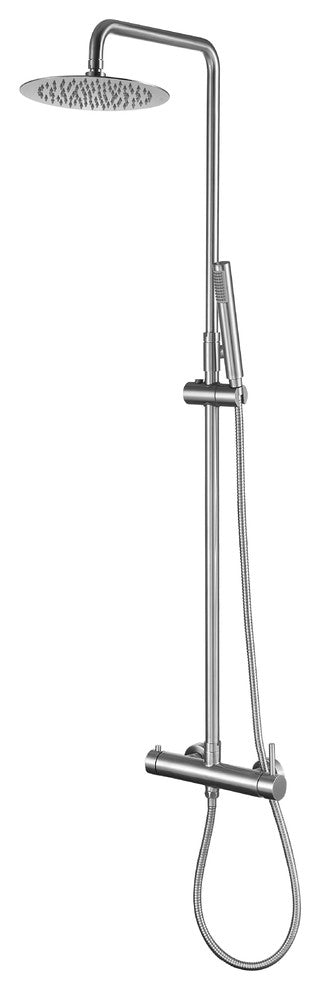 Spa Stainless Steel Shower System, Without Tub Spout