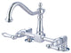 Kingston Brass Two-Handle Bridge Kitchen Faucet, Polished Chrome