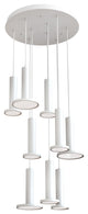 Luna Nonuple LED Pendant 120V, White