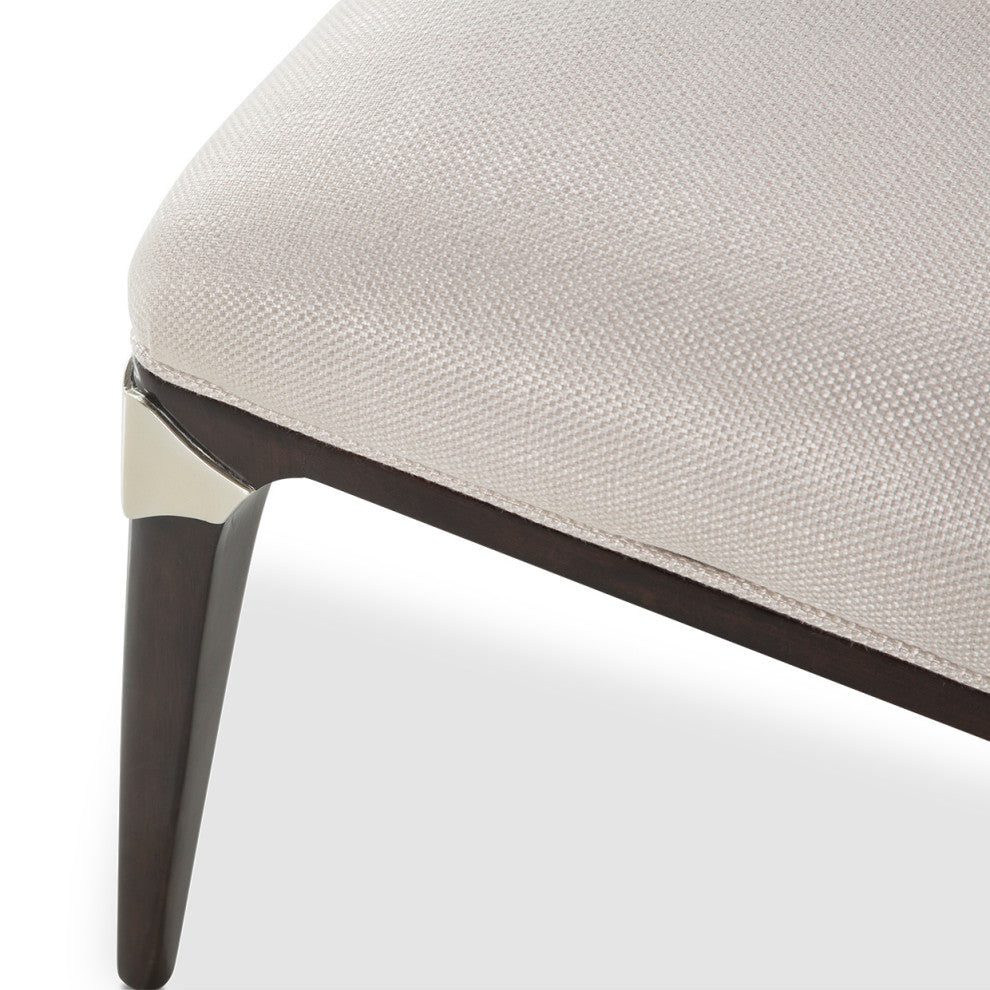 Paris Chic Vanity/Desk Chair - Oyster/Espresso
