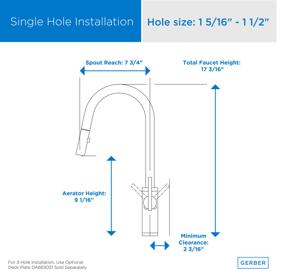 Parma Cafe Pull-Down Kitchen Faucet w/ SnapBack Retraction, Chrome