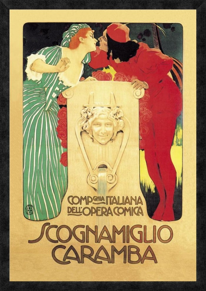 "Scognamiglio Caramba" Framed Canvas Giclee, 26"x38"