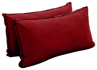 STYLE V2 Twin Velvet ContrastPipe Indoor Daybed Bolster Pillow |COVER ONLY|AD369
