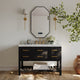 Arcadia Bath Vanity, Black Onyx, 48", Gold Hardware, Single, Freestanding