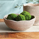Burma Rattan Scalloped Edge Bowl, Whitewash