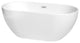 Brooklyn 60" Freestanding White Bathtub, Polished Chrome Drain and Overflow Trim