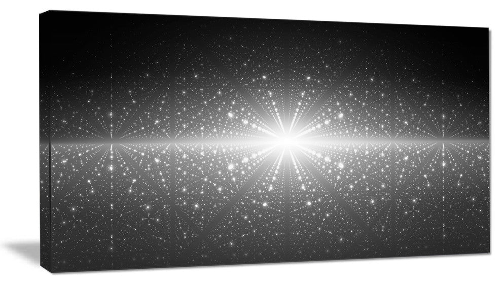 Stardust and Bright Shining Stars, Abstract Wall Art Canvas, 40x20