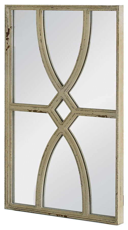 Gewnee 16" x 23" Rectangular Wooden Wall Mirror , White