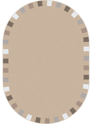 On The Border Rug, Neutral, 7'8"x10'9" Oval