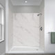 Miseno MSW786032 ReadySet 60" X 32" X 78" Five Panel Alcove - Carrara White