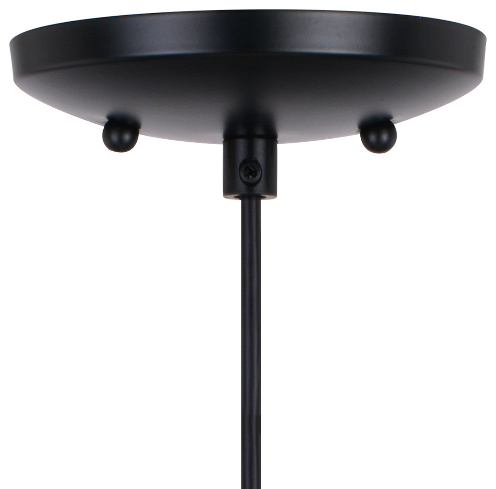 Milano 4.75" Mini Pendant Terra Tide Glass Matte Black