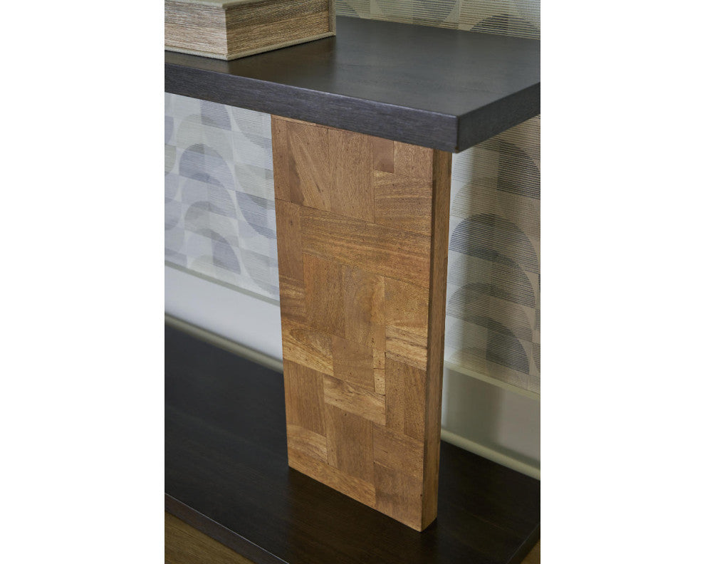 Camlett Dark Brown / Light Brown Console Sofa Table