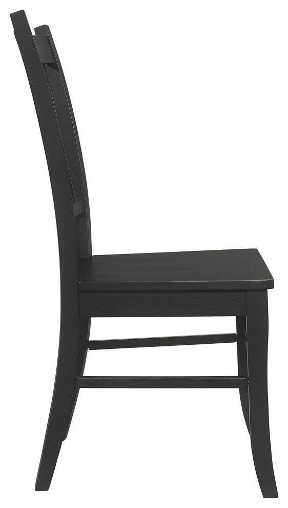 Marbrisa Wood Dining Side Chair Matte Black, Set of 2