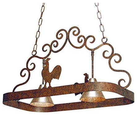 32" Long Poulet 2 Light Pot Rack