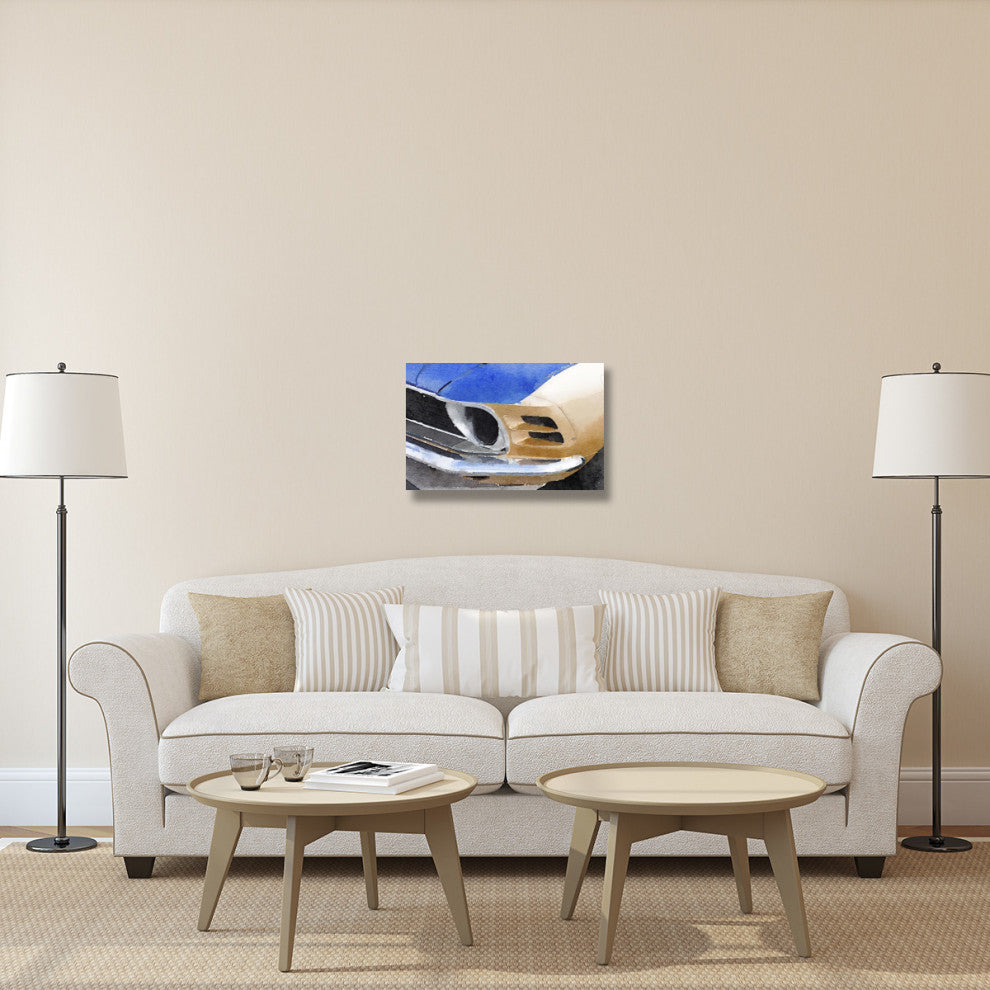 "Ford Mustang Front Detail Watercolor" Fine Art Print