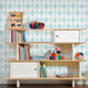 Diamond Peel and Stick Vinyl Wallpaper, Mint Blue, 24"w X 108"h