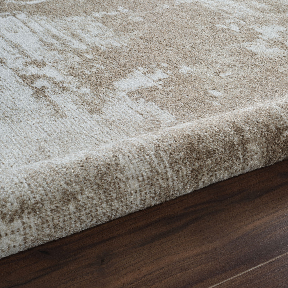 Machine Washable Liam Beige/Brown Runner