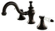 Widespread Lavatory Faucet w/ Brass Pop-up Drain, Oil Rubbed Bronze