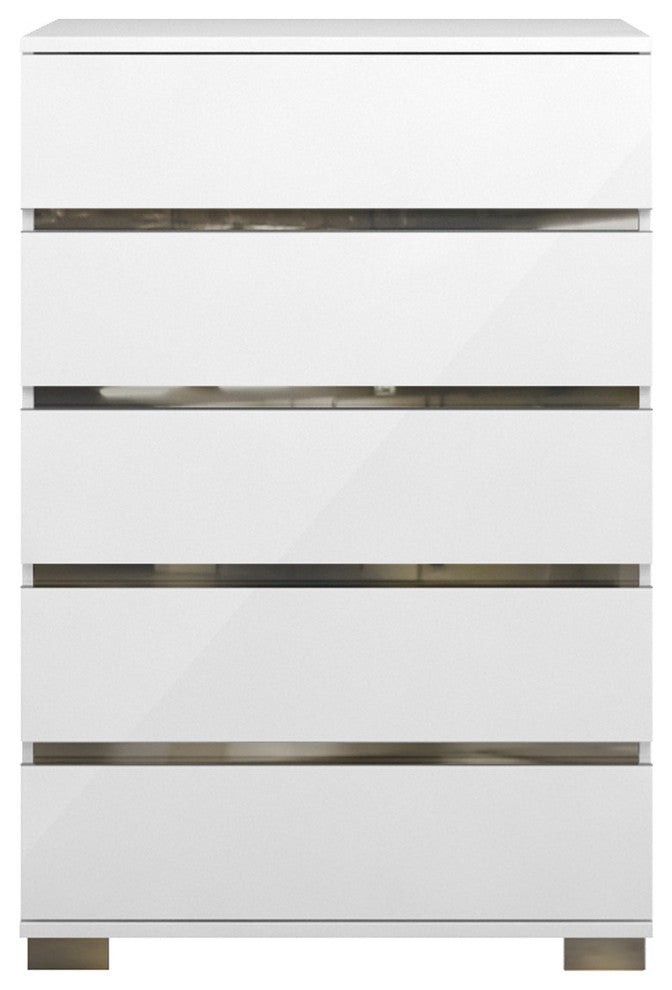 Dream White 5-Drawer Chest
