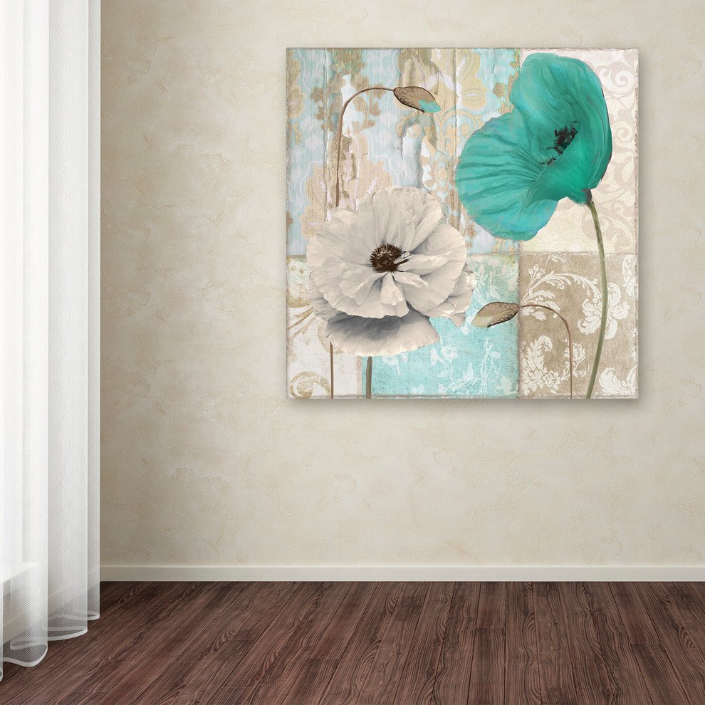 Color Bakery 'Beach Poppies III' Canvas Art, 35"x35"