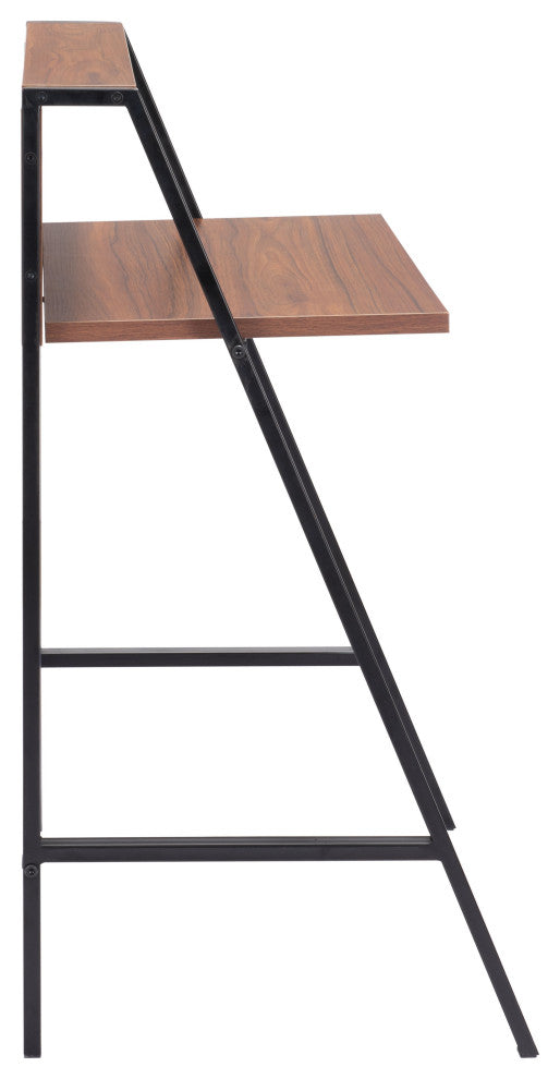 Poland Desk Walnut & Black