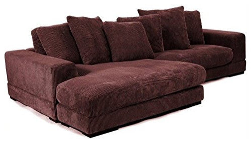 First of A Kind Plunge Sectional Dark Brown