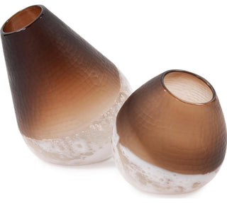 Artistic Slanted Earth Vase, Unique Focal Piece