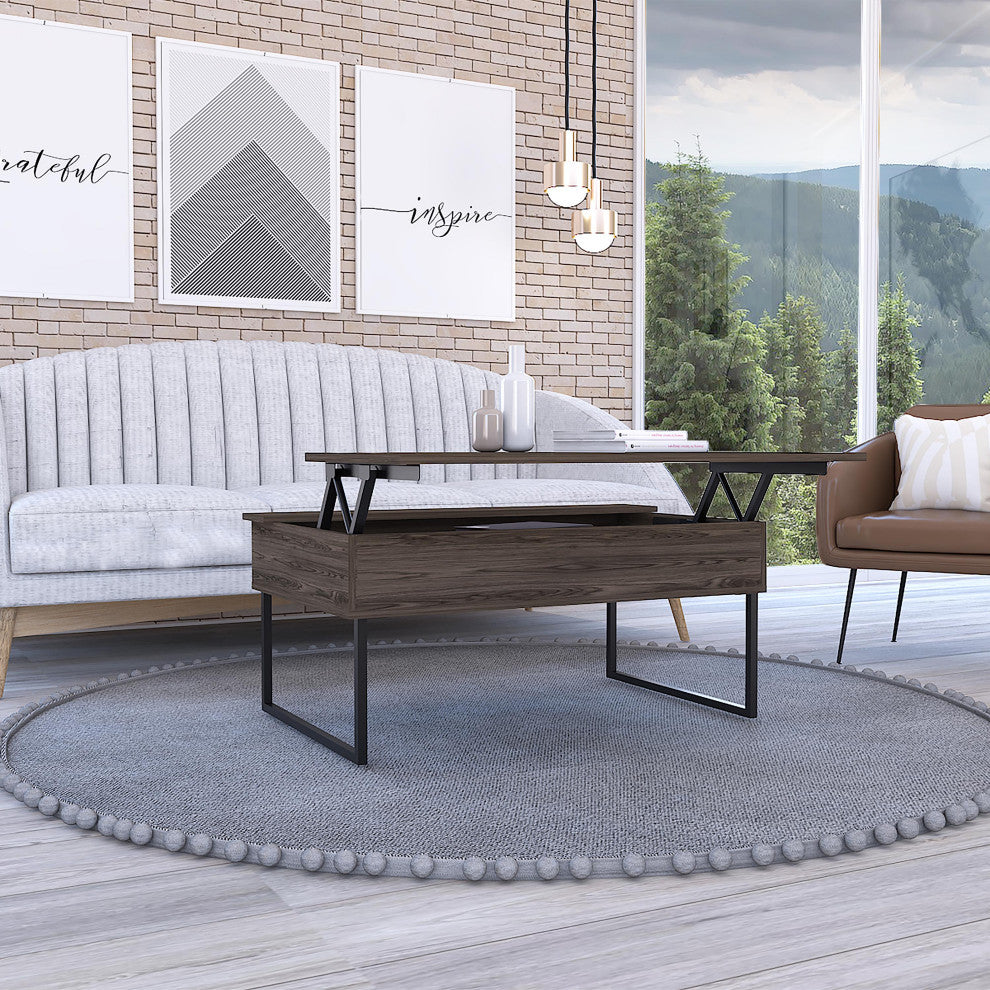 Fairfield Lift Top Coffee Table, Dark Walnut