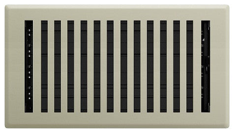 Satin Nickel Montezuma Floor Register, 6 X 10