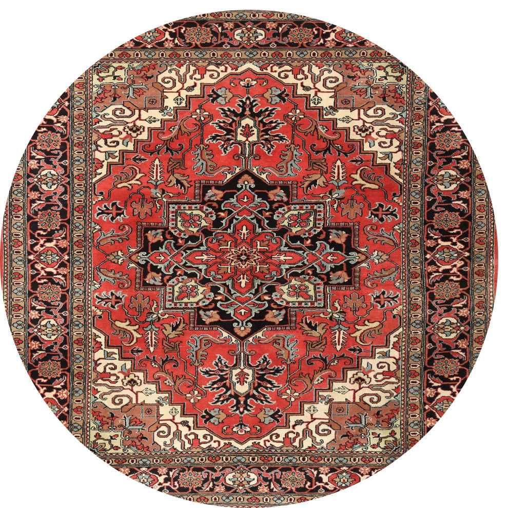 Ahgly Company Indoor Round Traditional Area Rugs, 4' Round