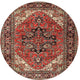 Ahgly Company Indoor Round Traditional Area Rugs, 4' Round