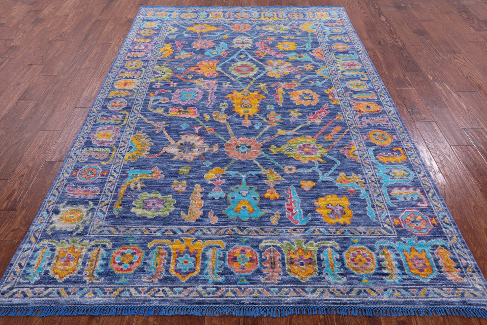 Turkish Oushak Hand-Knotted Wool Rug 6' 2" X 8' 10" - Q15666