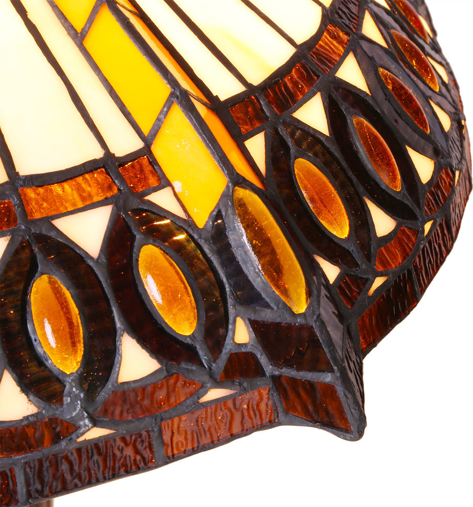 Serena d'italia Tiffany 2-Light  Amberjack 58" Bronze Floor Lamp