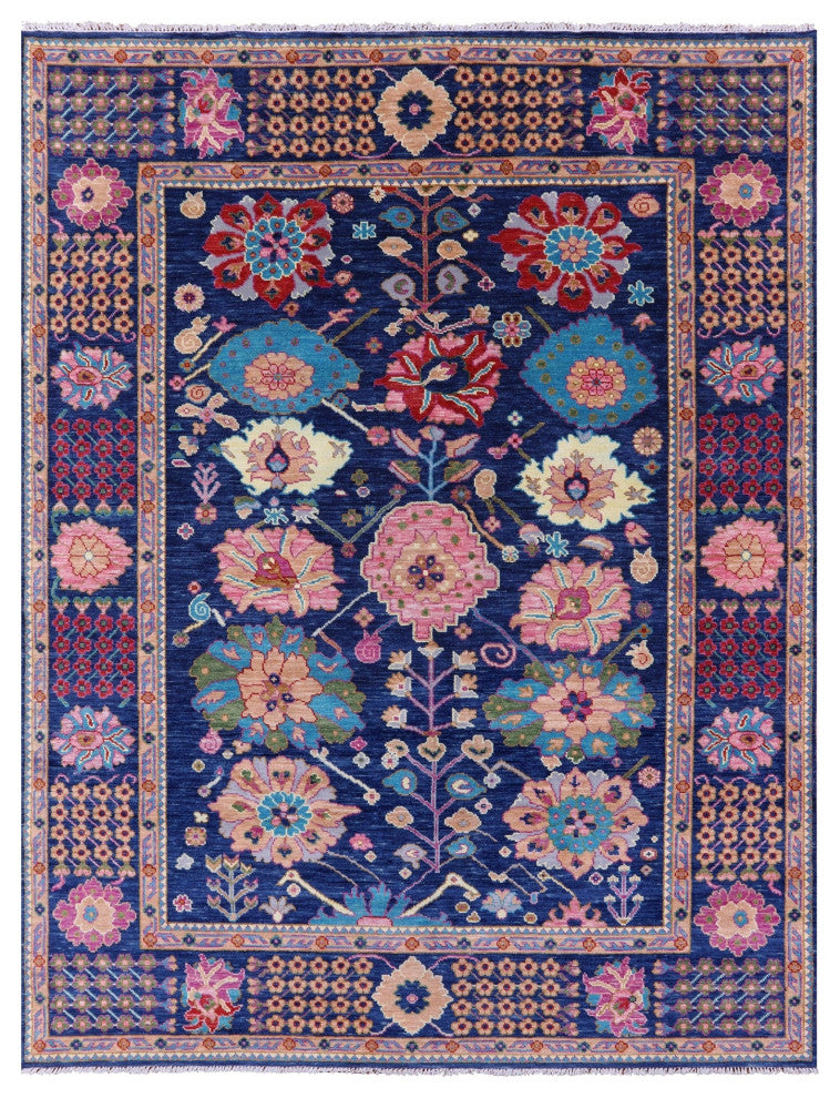 Hand-Knotted Turkish Oushak Wool Rug 9' 2" X 11' 10" - Q15420