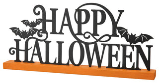 18"L Halloween Wood & Metal Table Decor