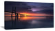 "Vasco Da Gama Bridge Portugal" Sea Pier and Bridge Wall Art Canvas, 40"x20"