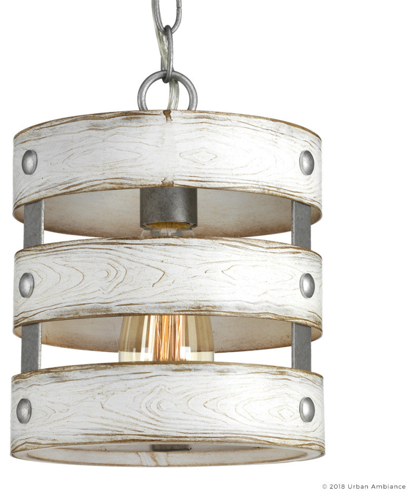 Luxury Farmhouse Pendant Light, Adelaide Series, Galvanized Steel