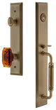 Fifth Avenue 1-Piece Dummy Handleset, C Grip and Baguette Amber Knob, 849265