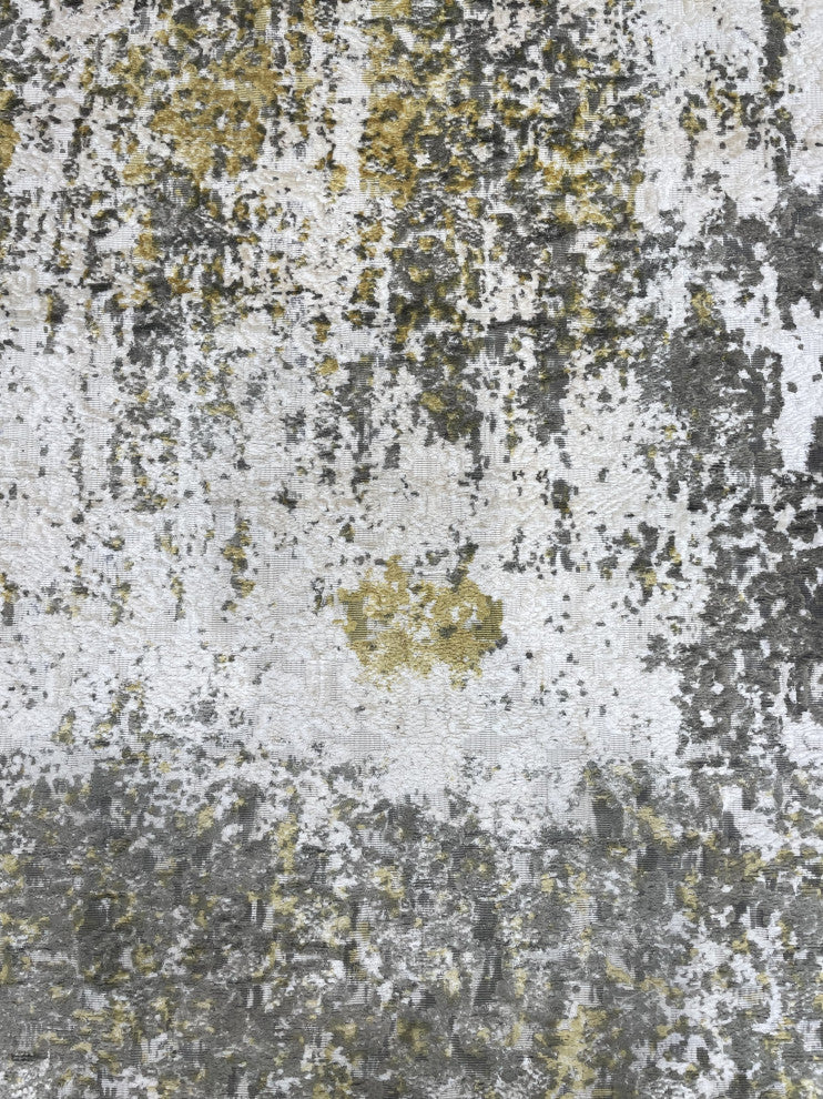 Hand-Knotted Wool Ivory/Gold Transitional Modern Modern Rug, 7' X 9'