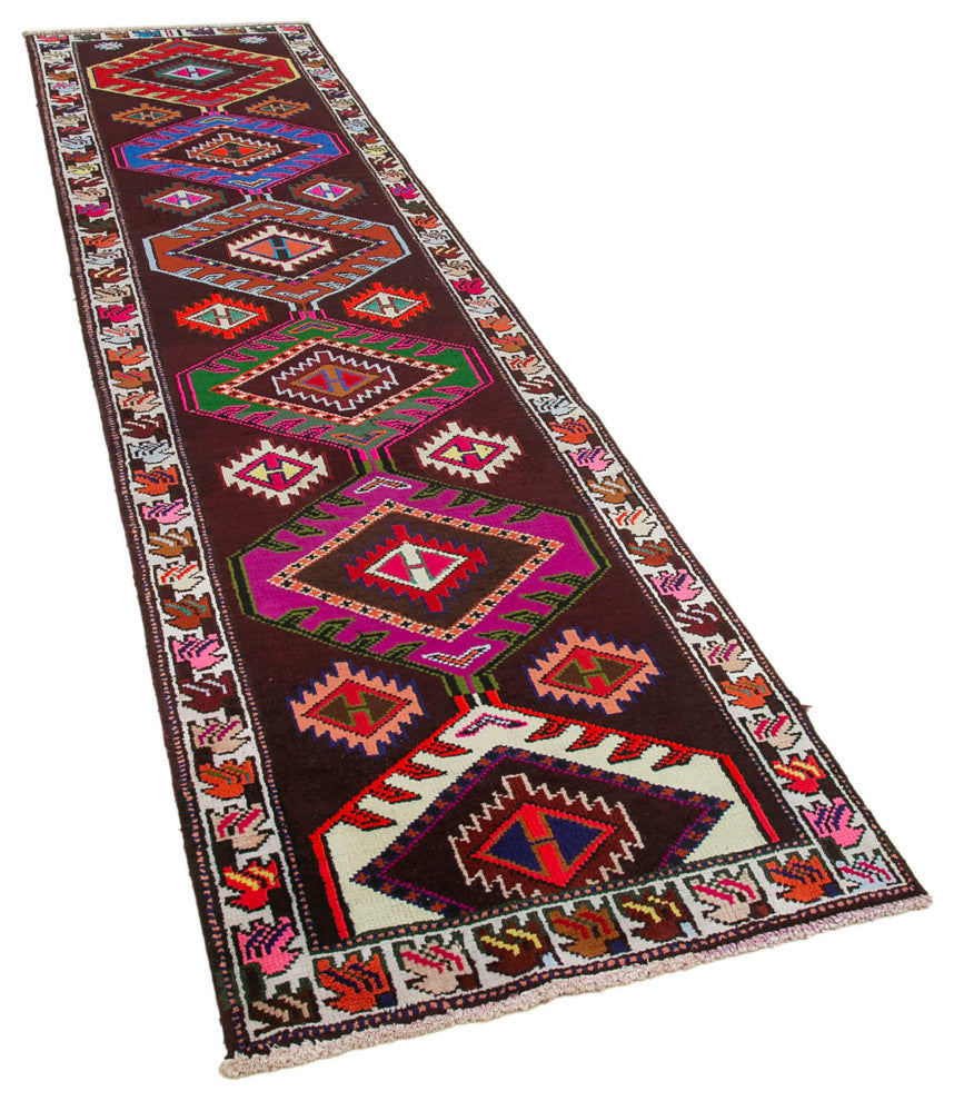 Rug N Carpet - Hand-knotted Turkish 2' 11" x 11' 11" Vintage Runner Rug