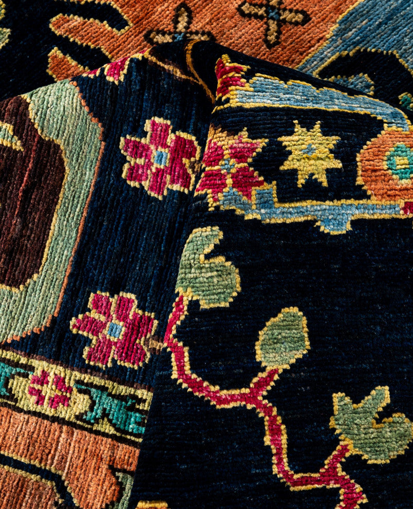 Serapi One-of-a-Kind Hand-Knotted Area Rug Blue, 8'2" x 10'3"