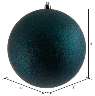 Vickerman 8" Midnight Green Glitter Ball Ornament
