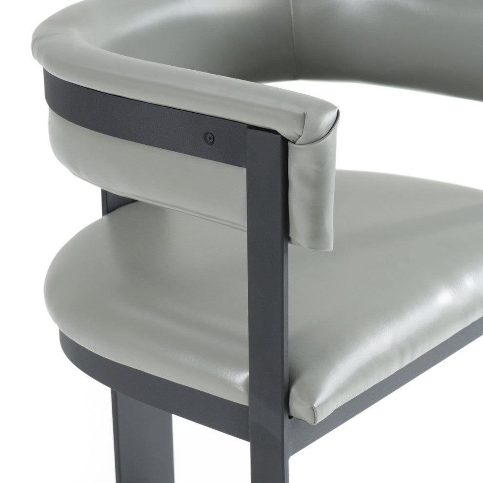 Modrest Boswell Modern Grey Faux Leather + Black Counter Chair