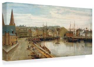 William Of Maryport Mitchell 'The Old Harbour, Maryport, 1896' Canvas Art