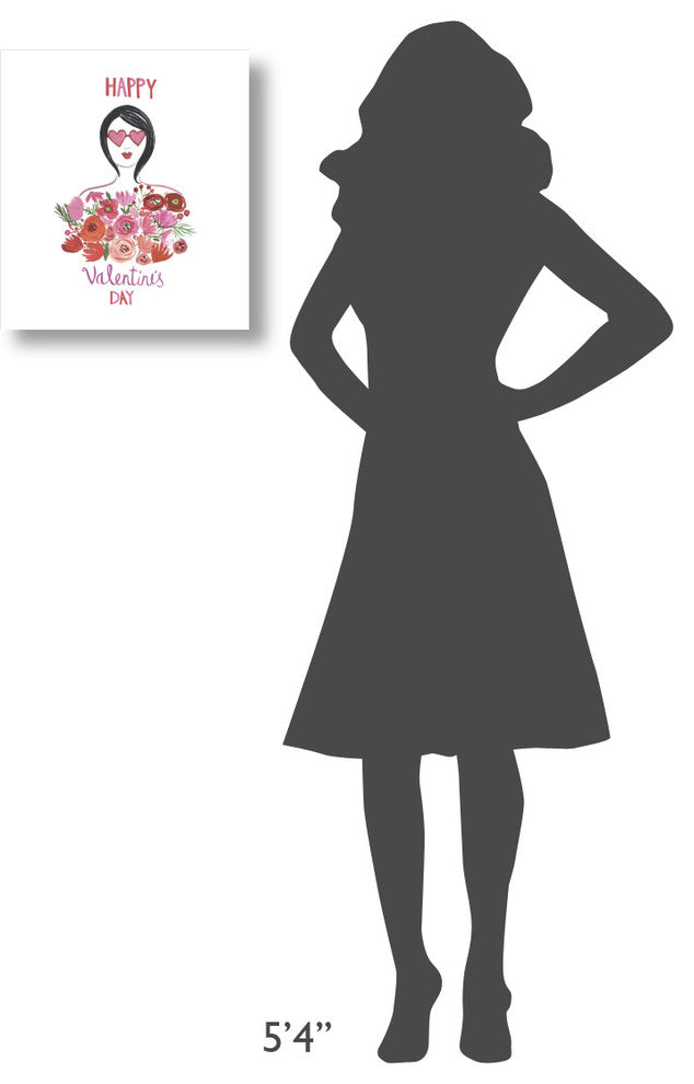 "Valentine Chic I" Digital Paper Print by Farida Zaman, 16"x18"