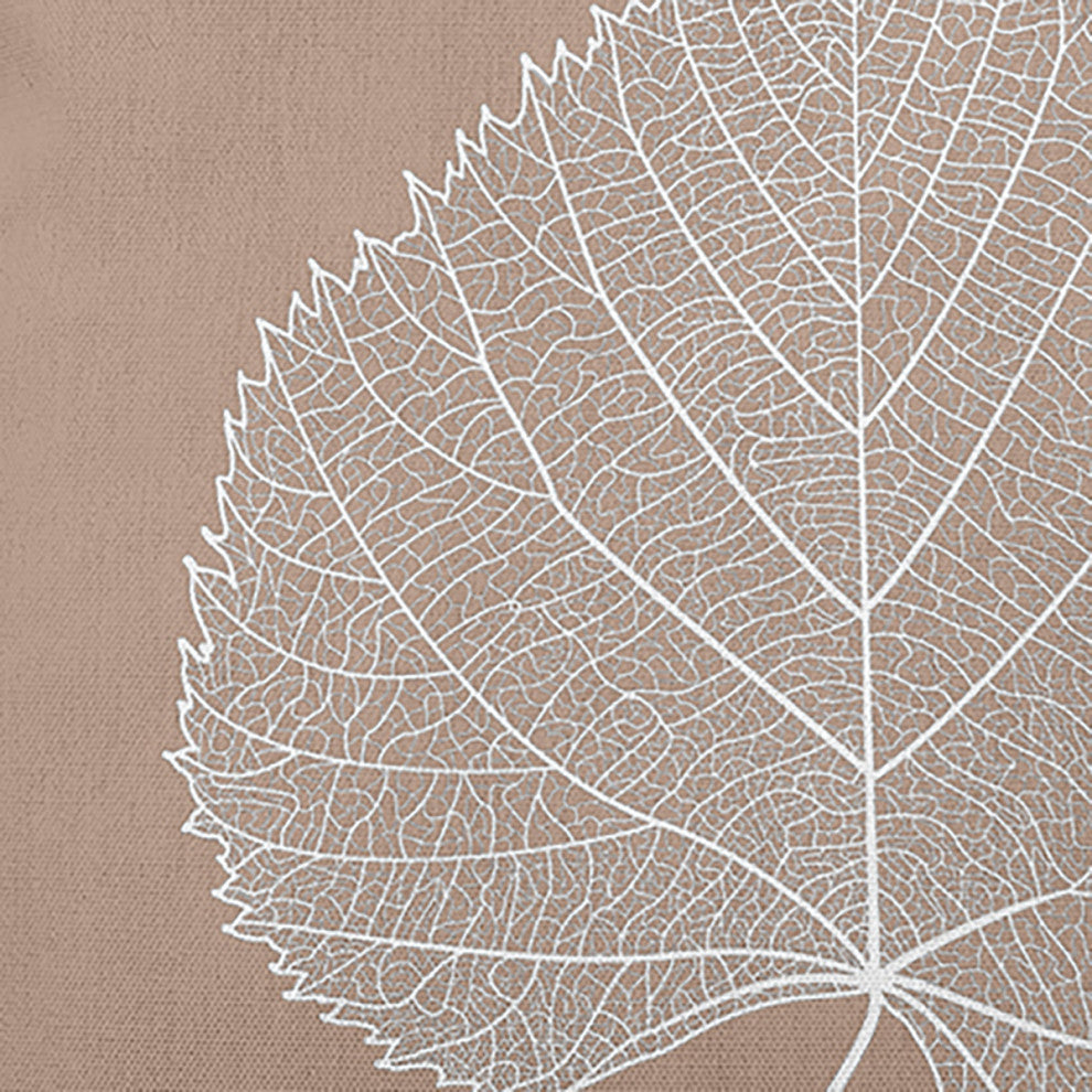 Leaf Study Accent Pillow, Mauve, 20"x20"