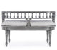 Hathaway 37" Upholstered Bench, Powder Gray