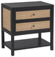 Morada Black Woven Night Stand