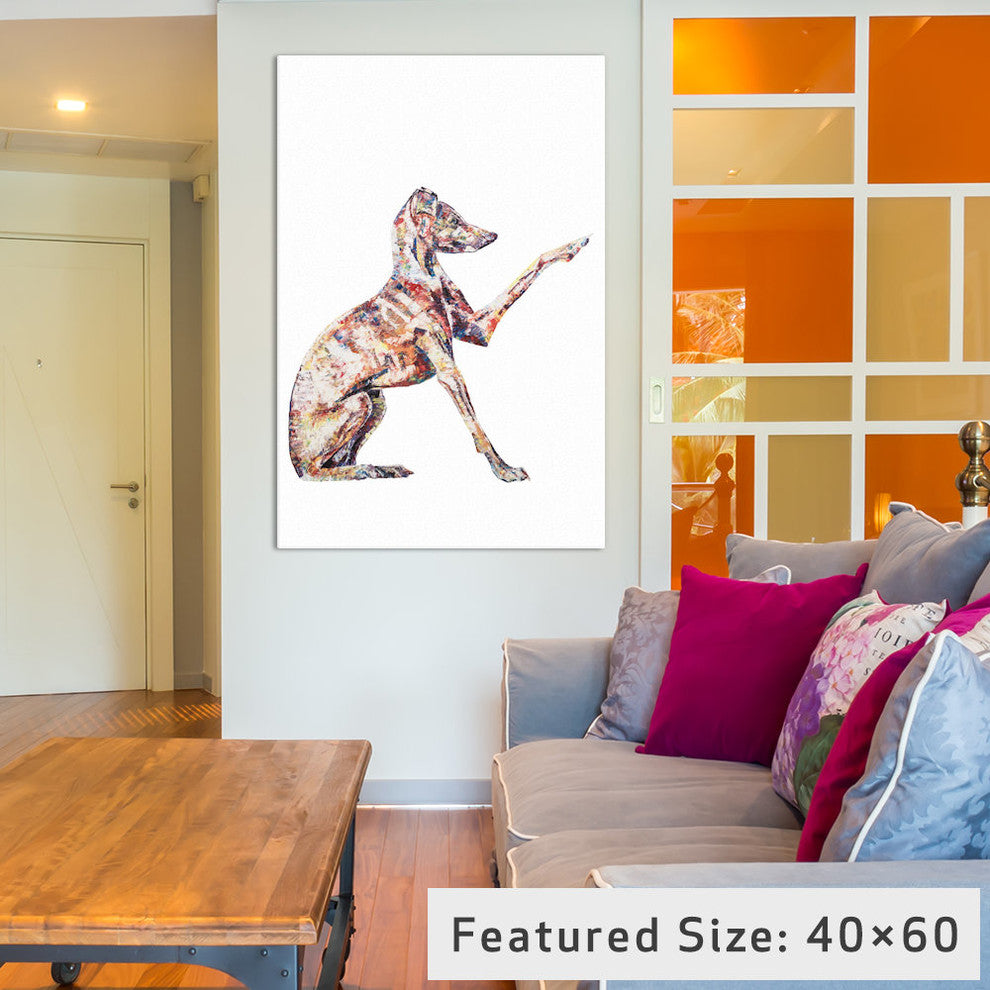 "Italian Greyhound" by Becksy, 26x18x1.5"