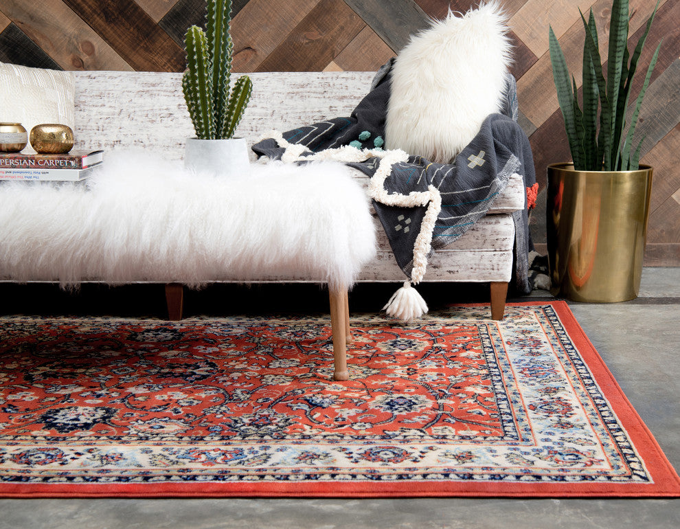 Unique Loom Terracotta Washington Sialk Hill 4' 0 x 6' 0 Area Rug
